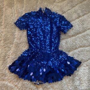 Sparkling Blue Sequin Mini Dress